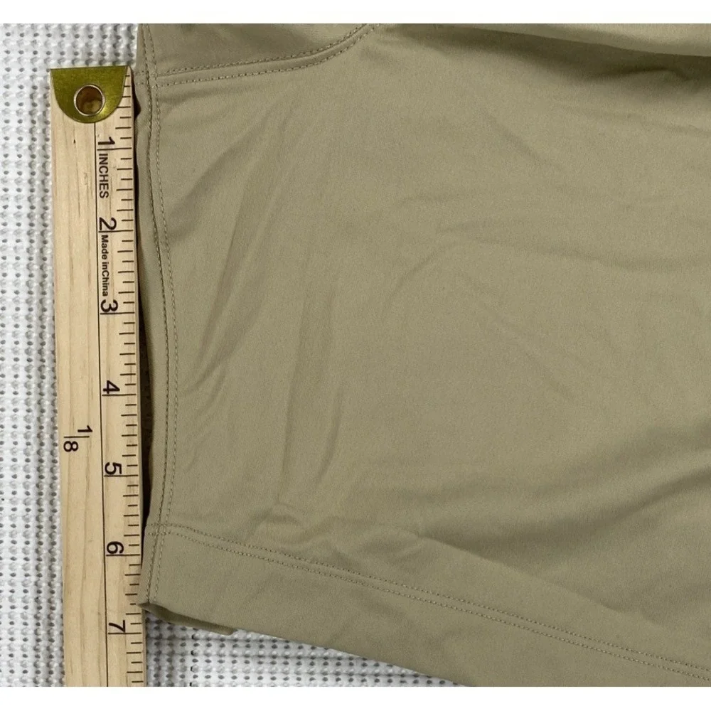 Birddogs Brief Lined Athletic Shorts Men's XL Beige Zipper Pockets